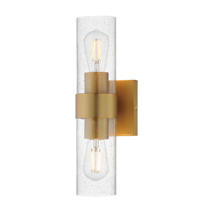 Myhouse Lighting Maxim - 10462CDNAB - Two Light Wall Sconce - Livingston - Natural Aged Brass