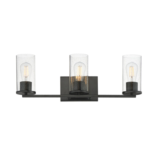 Myhouse Lighting Maxim - 10463CDBK - Three Light Bath Vanity - Livingston - Black