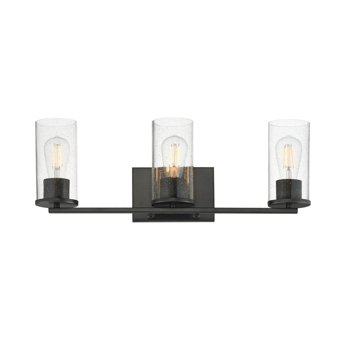 Myhouse Lighting Maxim - 10463CDBK - Three Light Bath Vanity - Livingston - Black
