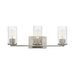 Myhouse Lighting Maxim - 10463CDSN - Three Light Bath Vanity - Livingston - Satin Nickel