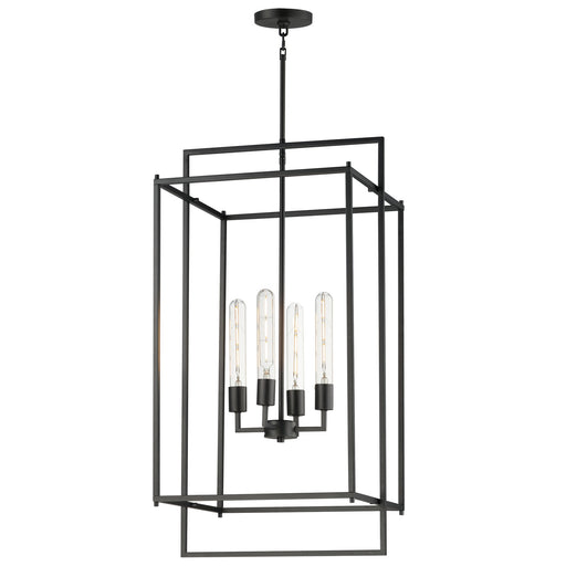 Myhouse Lighting Maxim - 10413BK - Four Light Pendant - Gridline - Black