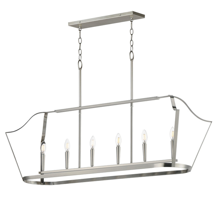 Myhouse Lighting Maxim - 10427SN - Six Light Linear Pendant - Arden - Satin Nickel