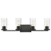 Myhouse Lighting Maxim - 10464CDBK - Four Light Bath Vanity - Livingston - Black