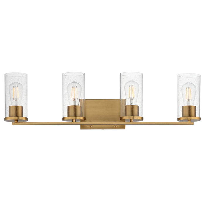 Myhouse Lighting Maxim - 10464CDNAB - Four Light Bath Vanity - Livingston - Natural Aged Brass