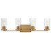Myhouse Lighting Maxim - 10464CDNAB - Four Light Bath Vanity - Livingston - Natural Aged Brass