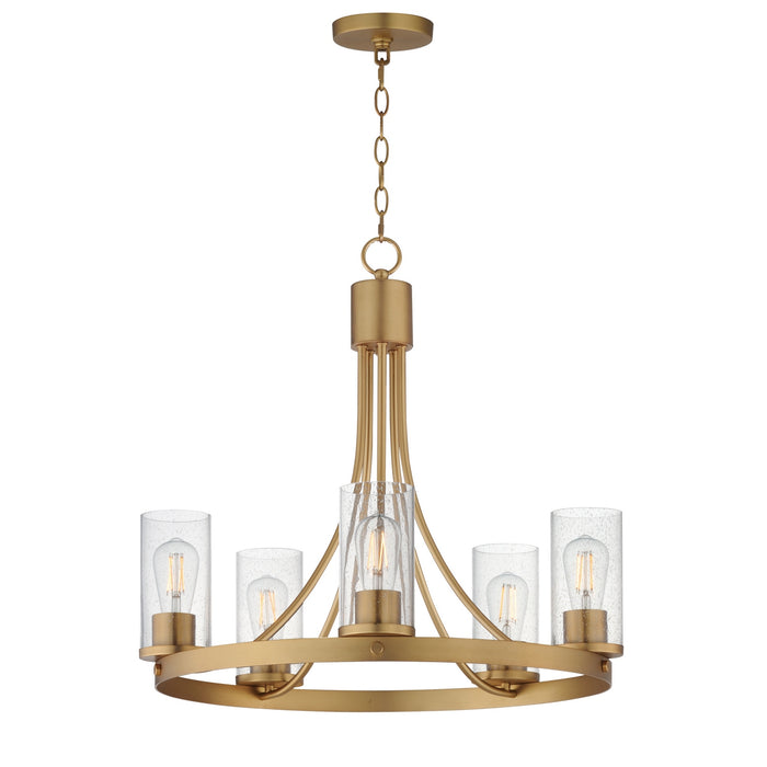 Myhouse Lighting Maxim - 10465CDNAB - Five Light Chandelier - Livingston - Natural Aged Brass