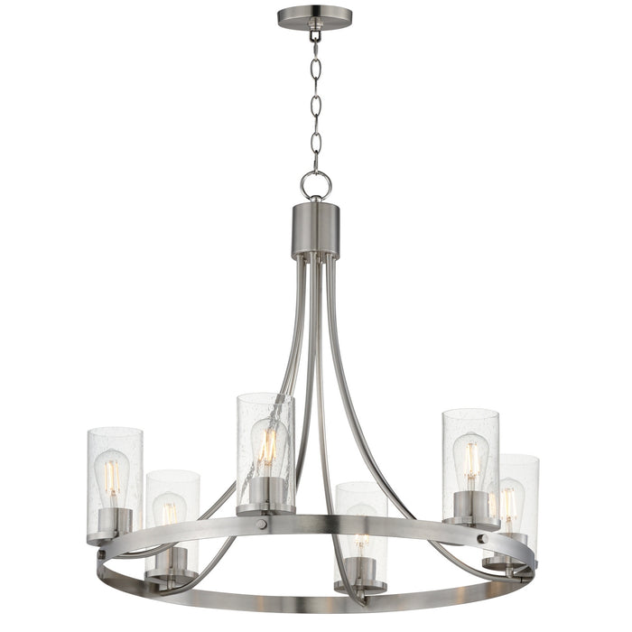Myhouse Lighting Maxim - 10466CDSN - Six Light Chandelier - Livingston - Satin Nickel