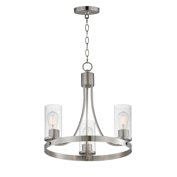 Myhouse Lighting Maxim - 10467CDSN - Three Light Chandelier - Livingston - Satin Nickel