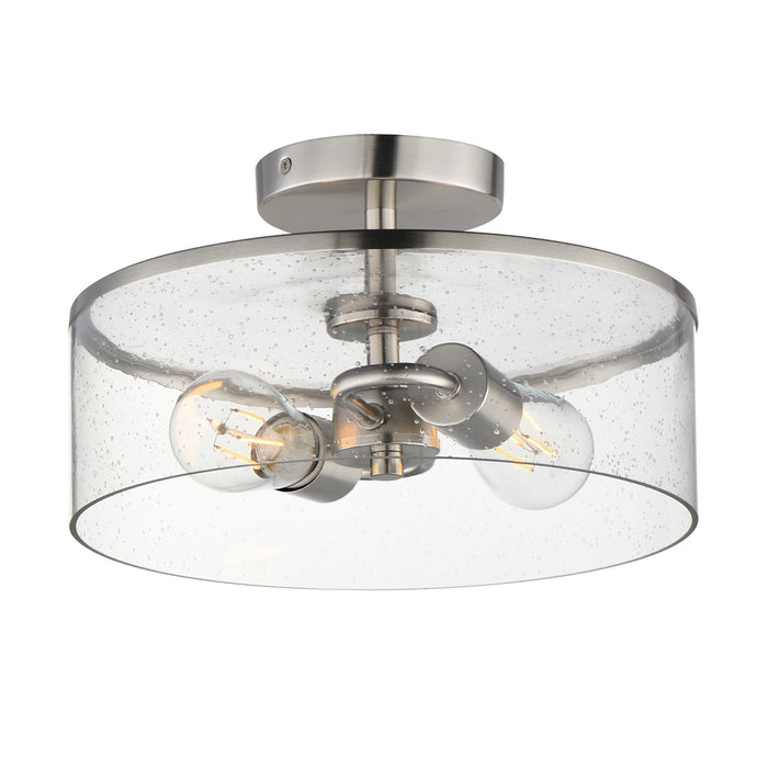 Myhouse Lighting Maxim - 10469CDSN - Two Light Semi-Flush Mount - Livingston - Satin Nickel