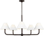 Myhouse Lighting Visual Comfort Studio - SCCHCCH112AIBAWWL - Five Light Chandelier - Fiona - Aged Iron