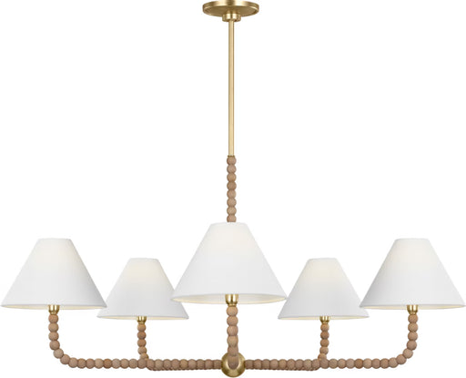 Myhouse Lighting Visual Comfort Studio - SCCHCCH112GDNAWWL - Five Light Chandelier - Fiona - Gild