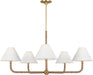 Myhouse Lighting Visual Comfort Studio - SCCHCCH112GDNAWWL - Five Light Chandelier - Fiona - Gild