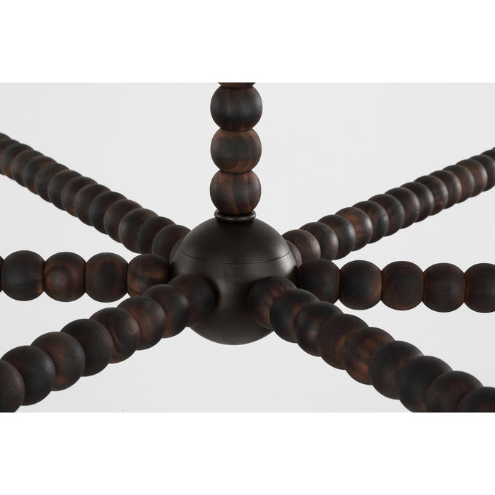 Myhouse Lighting Visual Comfort Studio - SCCHCCH113AIBAWWL - Six Light Chandelier - Fiona - Aged Iron