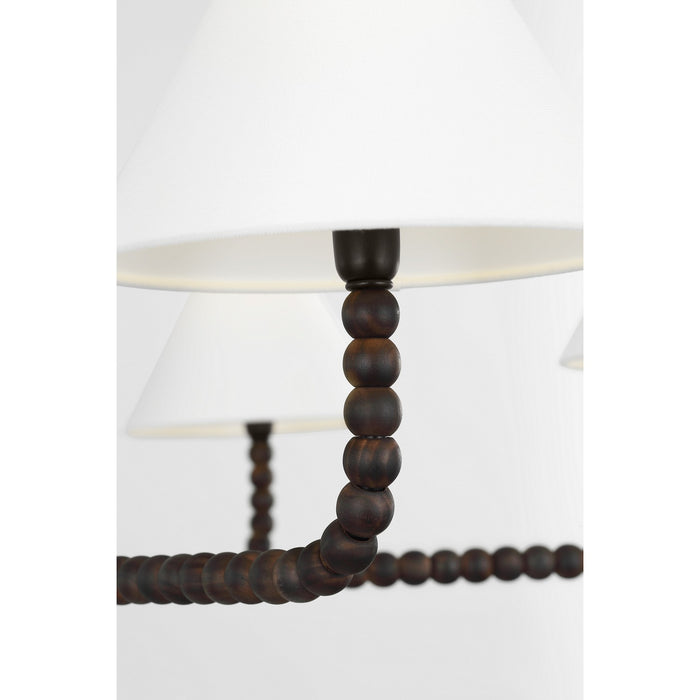 Myhouse Lighting Visual Comfort Studio - SCCHCCH113AIBAWWL - Six Light Chandelier - Fiona - Aged Iron