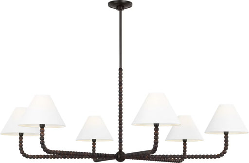 Myhouse Lighting Visual Comfort Studio - SCCHCCH113AIBAWWL - Six Light Chandelier - Fiona - Aged Iron