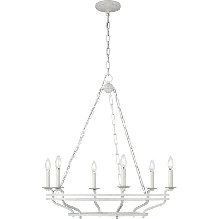 Myhouse Lighting Visual Comfort Studio - SCCHCCH119APL - Six Light Chandelier - Brighton - Aged Pewter