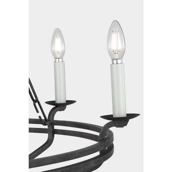 Myhouse Lighting Visual Comfort Studio - SCCHCCH119ITR - Six Light Chandelier - Brighton - Italian Rust