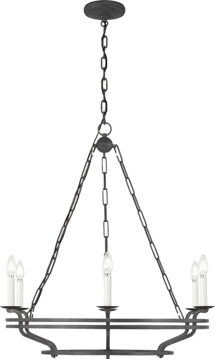 Myhouse Lighting Visual Comfort Studio - SCCHCCH119ITR - Six Light Chandelier - Brighton - Italian Rust