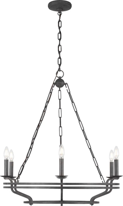 Myhouse Lighting Visual Comfort Studio - SCCHCCH119ITR - Six Light Chandelier - Brighton - Italian Rust