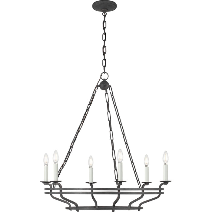 Myhouse Lighting Visual Comfort Studio - SCCHCCH119ITR - Six Light Chandelier - Brighton - Italian Rust