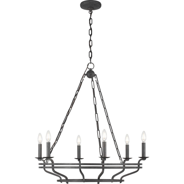 Myhouse Lighting Visual Comfort Studio - SCCHCCH119ITR - Six Light Chandelier - Brighton - Italian Rust