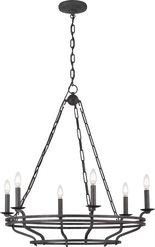 Myhouse Lighting Visual Comfort Studio - SCCHCCH119ITR - Six Light Chandelier - Brighton - Italian Rust