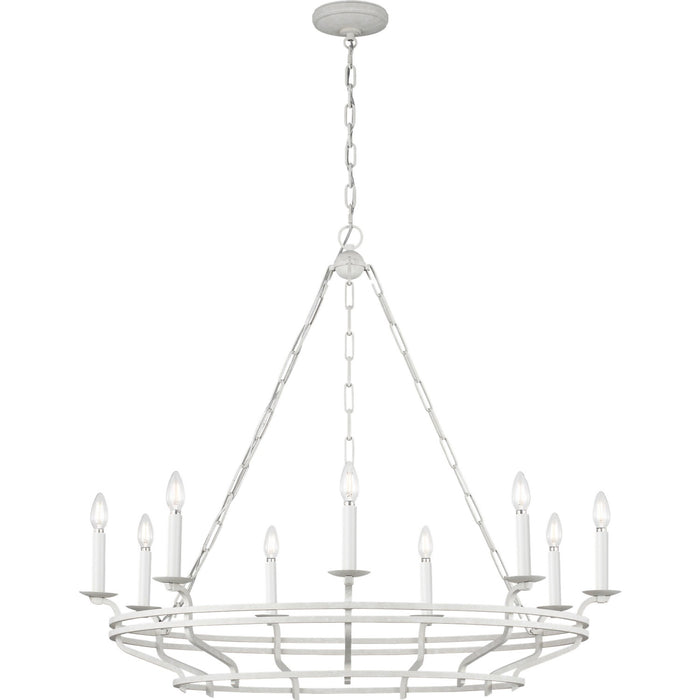 Myhouse Lighting Visual Comfort Studio - SCCHCCH120APL - Nine Light Chandelier - Brighton - Aged Pewter