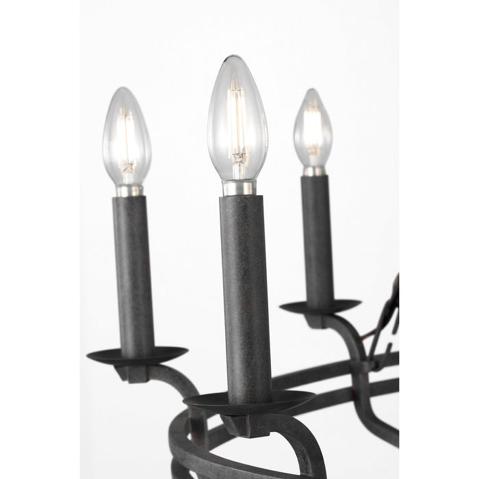 Myhouse Lighting Visual Comfort Studio - SCCHCCH120ITR - Nine Light Chandelier - Brighton - Italian Rust