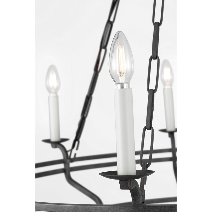 Myhouse Lighting Visual Comfort Studio - SCCHCCH120ITR - Nine Light Chandelier - Brighton - Italian Rust