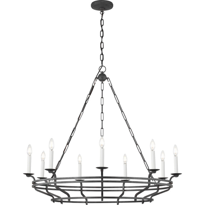 Myhouse Lighting Visual Comfort Studio - SCCHCCH120ITR - Nine Light Chandelier - Brighton - Italian Rust