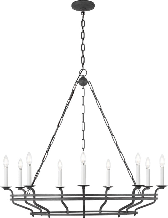 Myhouse Lighting Visual Comfort Studio - SCCHCCH120ITR - Nine Light Chandelier - Brighton - Italian Rust