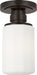 Myhouse Lighting Visual Comfort Studio - SCCHCFM106AIOEG - One Light Flush Mount - Fairfax - Aged Iron