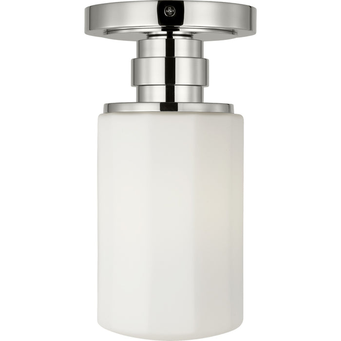 Myhouse Lighting Visual Comfort Studio - SCCHCFM106PNOEG - One Light Flush Mount - Fairfax - Polished Nickel