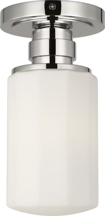 Myhouse Lighting Visual Comfort Studio - SCCHCFM106PNOEG - One Light Flush Mount - Fairfax - Polished Nickel