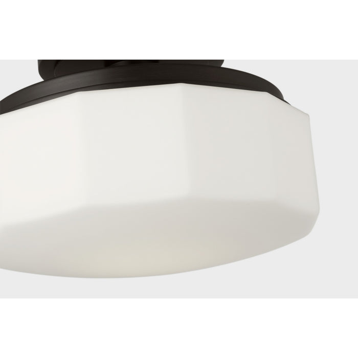 Myhouse Lighting Visual Comfort Studio - SCCHCFM107AIOEG - One Light Flush Mount - Fairfax - Aged Iron