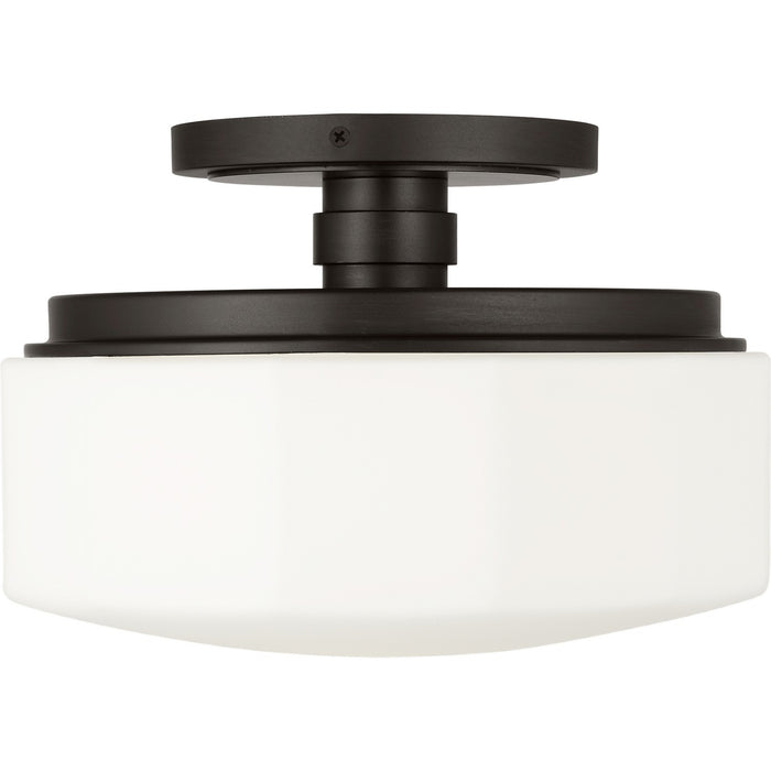 Myhouse Lighting Visual Comfort Studio - SCCHCFM107AIOEG - One Light Flush Mount - Fairfax - Aged Iron