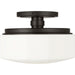 Myhouse Lighting Visual Comfort Studio - SCCHCFM107AIOEG - One Light Flush Mount - Fairfax - Aged Iron