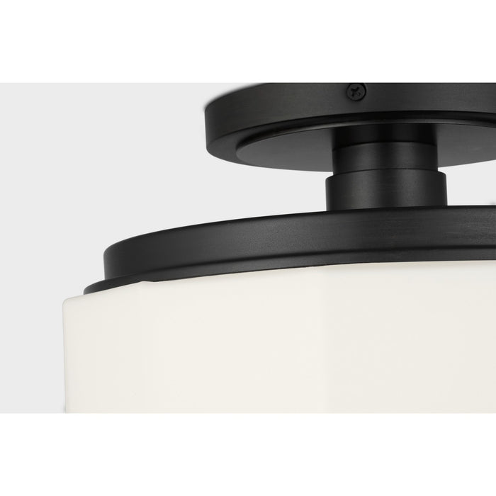 Myhouse Lighting Visual Comfort Studio - SCCHCFM107AIOEG - One Light Flush Mount - Fairfax - Aged Iron