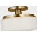 Myhouse Lighting Visual Comfort Studio - SCCHCFM107EBSOEG - One Light Flush Mount - Fairfax - Estate Brass
