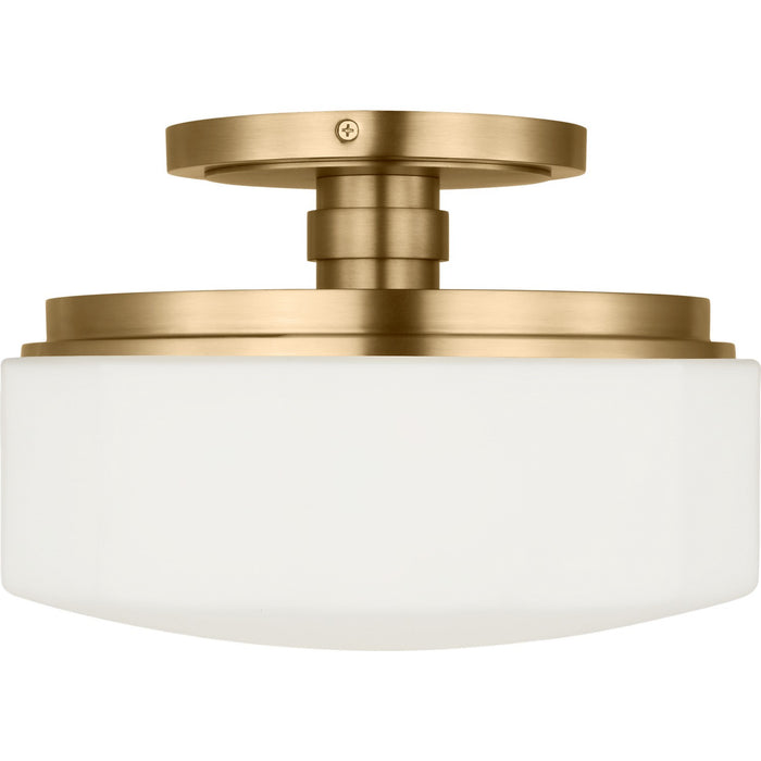 Myhouse Lighting Visual Comfort Studio - SCCHCFM107EBSOEG - One Light Flush Mount - Fairfax - Estate Brass
