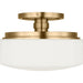 Myhouse Lighting Visual Comfort Studio - SCCHCFM107EBSOEG - One Light Flush Mount - Fairfax - Estate Brass
