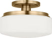 Myhouse Lighting Visual Comfort Studio - SCCHCFM107EBSOEG - One Light Flush Mount - Fairfax - Estate Brass