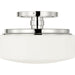 Myhouse Lighting Visual Comfort Studio - SCCHCFM107PNOEG - One Light Flush Mount - Fairfax - Polished Nickel