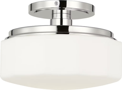 Myhouse Lighting Visual Comfort Studio - SCCHCFM107PNOEG - One Light Flush Mount - Fairfax - Polished Nickel