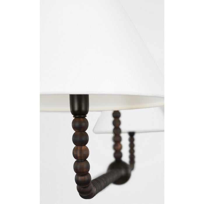 Myhouse Lighting Visual Comfort Studio - SCCHCLS114AIBAWWL - Two Light Linear Chandelier - Fiona - Aged Iron