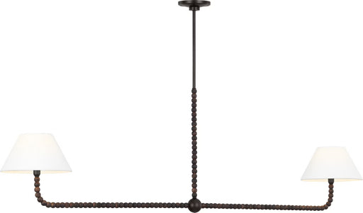 Myhouse Lighting Visual Comfort Studio - SCCHCLS114AIBAWWL - Two Light Linear Chandelier - Fiona - Aged Iron