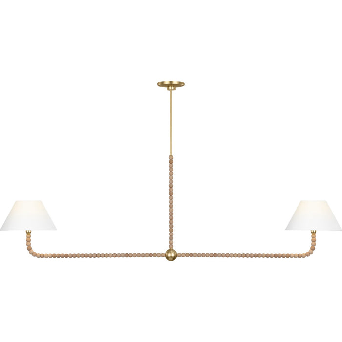Myhouse Lighting Visual Comfort Studio - SCCHCLS114GDNAWWL - Two Light Linear Chandelier - Fiona - Gild