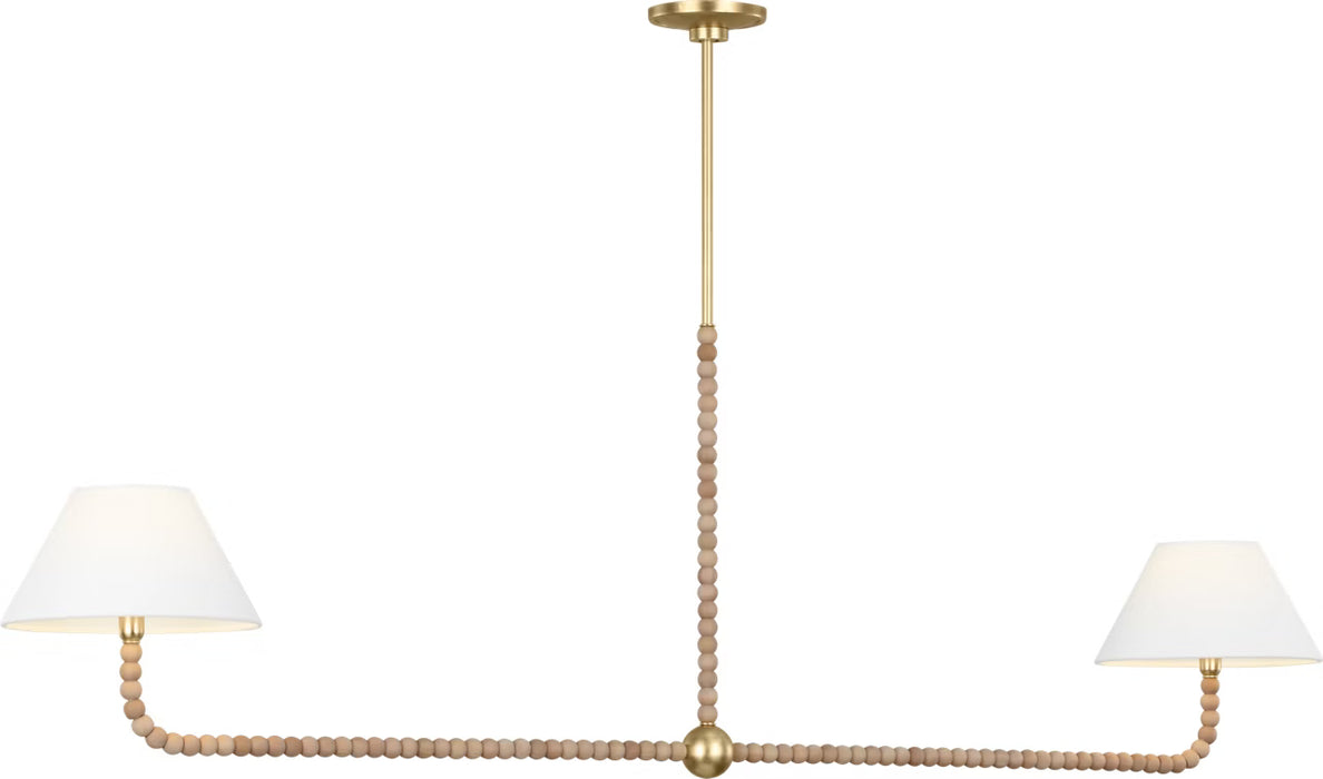 Myhouse Lighting Visual Comfort Studio - SCCHCLS114GDNAWWL - Two Light Linear Chandelier - Fiona - Gild