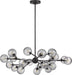 Myhouse Lighting Visual Comfort Studio - SCDJCH141MBKHSG - 20 Light Chandelier - Atticus - Midnight Black