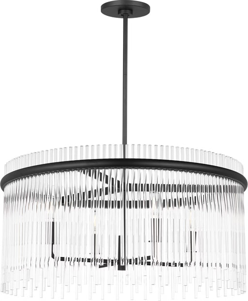 Myhouse Lighting Visual Comfort Studio - SCDJCH142MBKCAR - Four Light Chandelier - Finley - Midnight Black